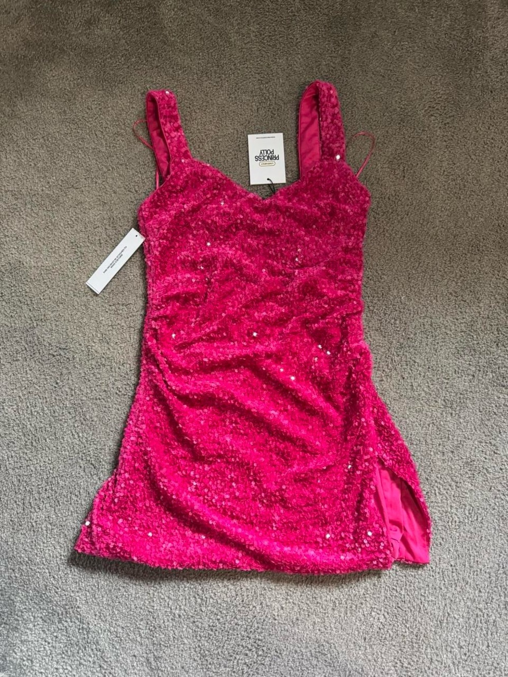 Princess Polly Hot Pink Sequin Mini Dress